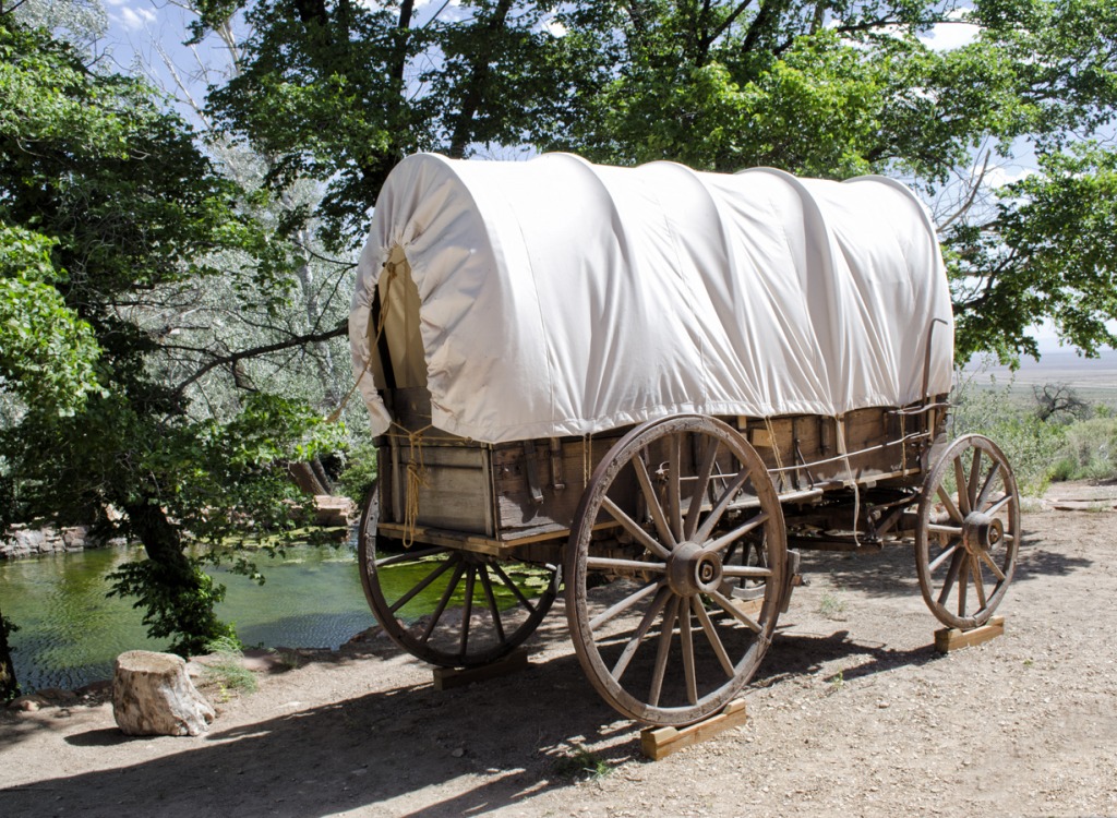 Covered Wagon jigsaw puzzle in Puzzle of the Day puzzles on TheJigsawPuzzles.com